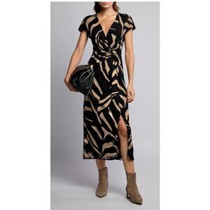 Prabal Gurung Animal Print Wrapped Maxi‎ Dress Size 4 New with Tags